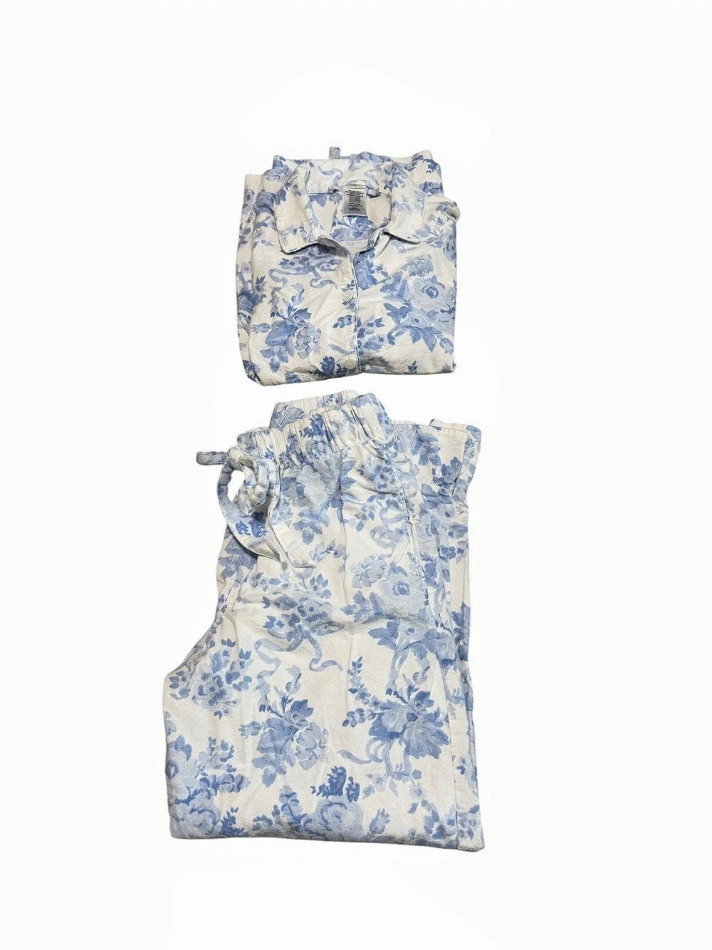 Pottery Barn Teen x LoveShackFancy Blue Floral Flannel Pajama Set | Medium
